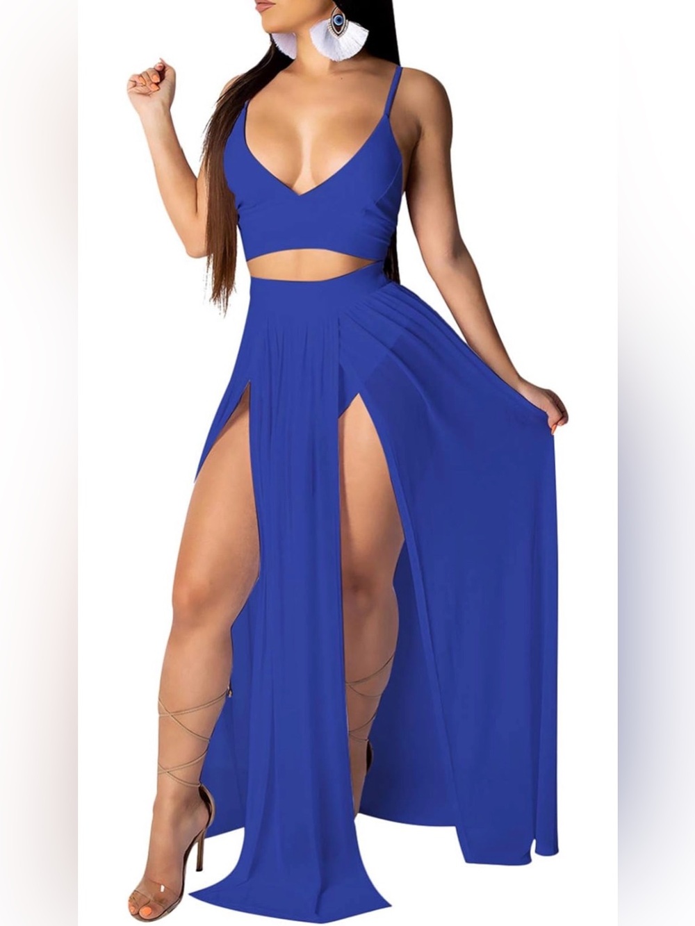 Women’s Blue Maxi Two-Piece Set NWOT